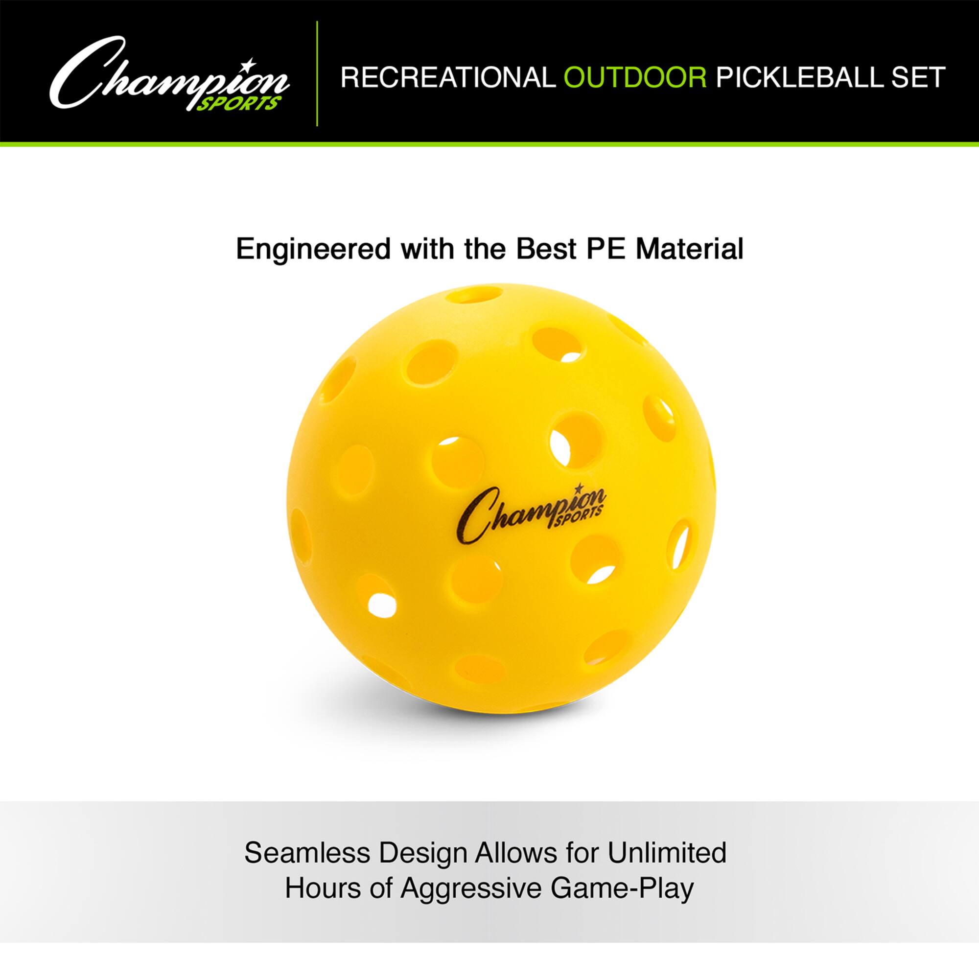Champion Sports Recreational Outdoor Pickleball Set